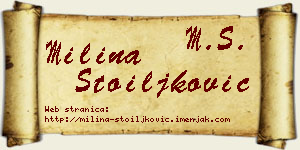 Milina Stoiljković vizit kartica